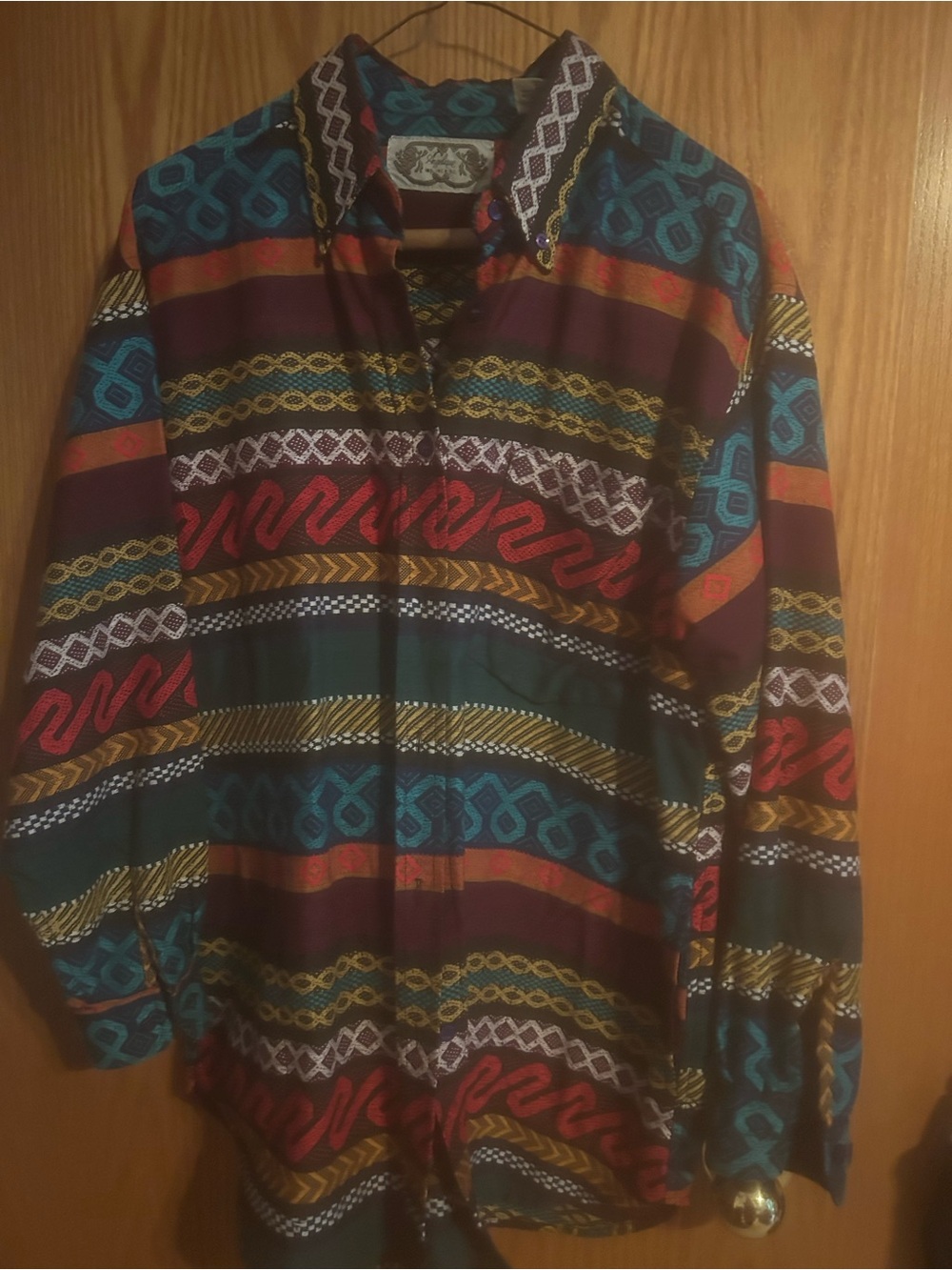 Vintage Angelique import NYC shirt jacket. Like new. Size small. Aztec designs.